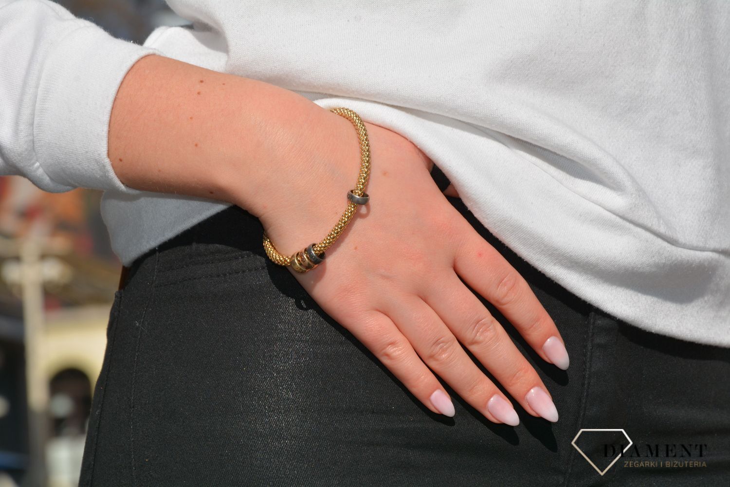 Bransoletka srebrna ✓Pozłacana bransoletka✓Srebrne Bransoletki Damskie w Sklepie z Biżuterią zegarki.jpg